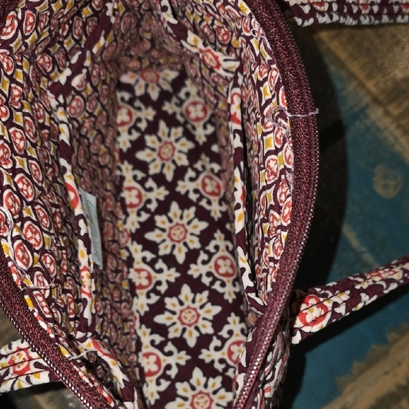 Vera Bradley Red and Pink Quilted Tote Bag - Picture 10 of 11